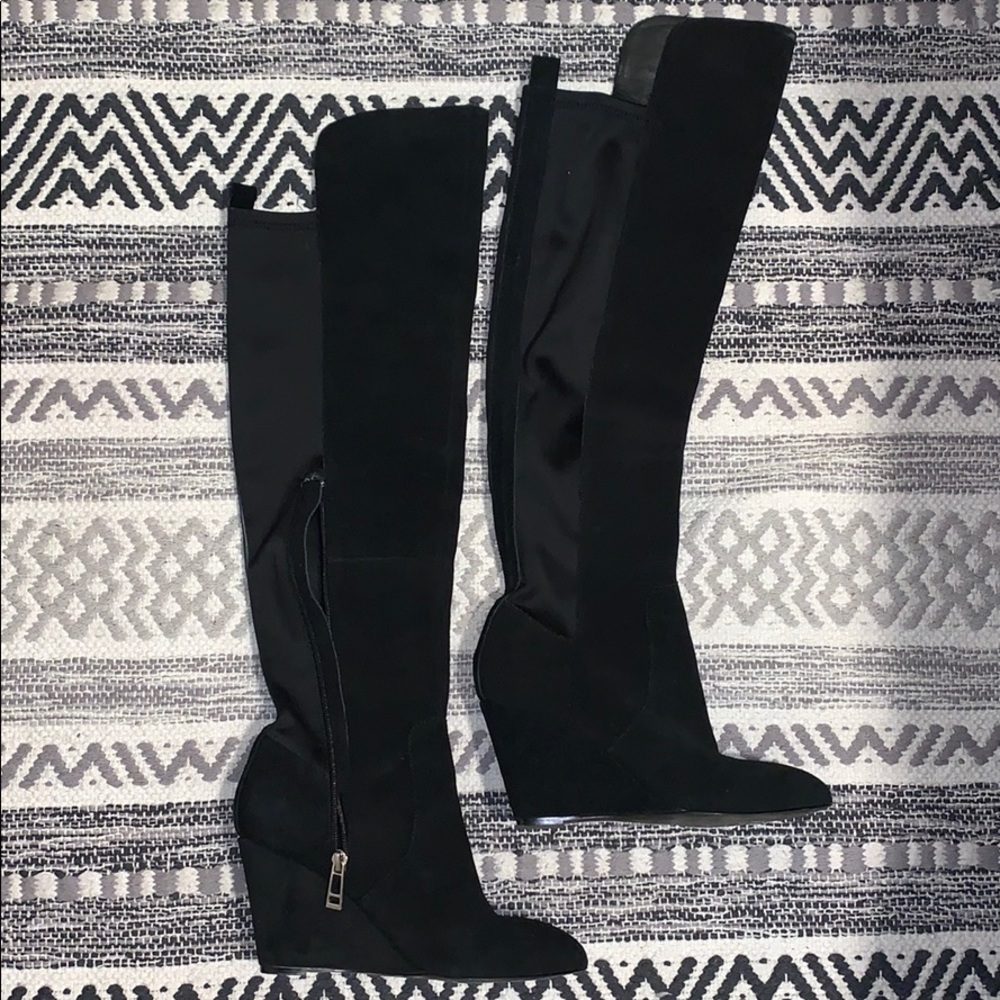 Charles by Charles Davis over the knee wedges